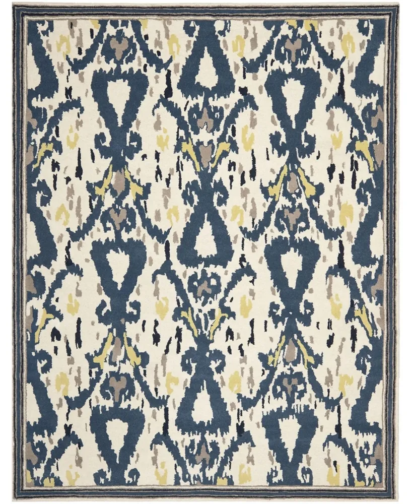 Martha Stewart Collection Ikat Pendant MSR4553B Bone 9' x 12' Area Rug