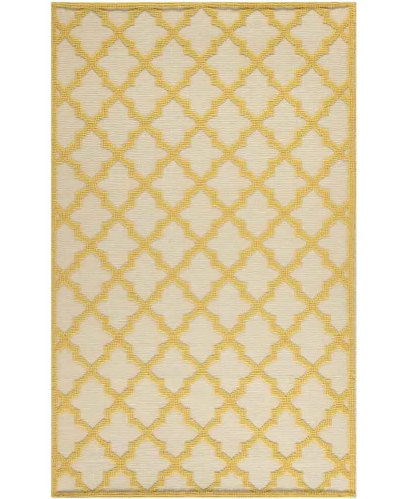 Martha Stewart Collection Vermont MSR2552A Ivory and Gold 5' x 8' Area Rug