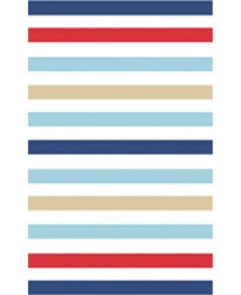 Martha Stewart Collection Circus Stripe Msr4565c Azure Area Rug