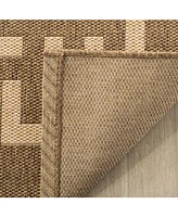 Martha Stewart Collection Deco Frame MSR4122K Beige 6'7" x 9'6" Outdoor Area Rug