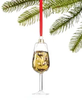 Holiday Lane Foodie Collection Sequin Wine Glass Ornament, Created for Macy's