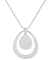 Nine West Adjustable Pendant Necklace - Silver