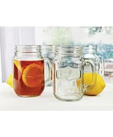 Circle Glass Yorkshire Mason Jar Mugs, Set of 4