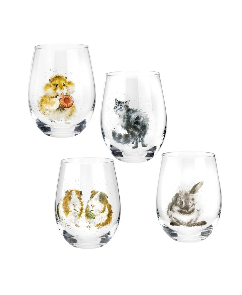 Royal Worcester Wrendale Designs Tumbler Glasses