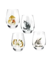 Royal Worcester Wrendale Designs Tumbler Glasses