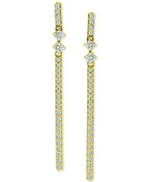 Giani Bernini Cubic Zirconia Linear Bar Drop Earrings, Created for Macy's