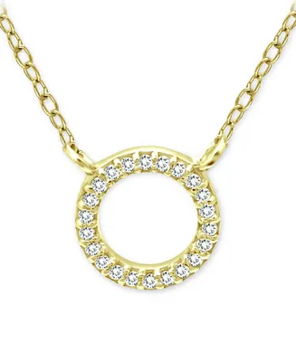 Giani Bernini Cubic Zirconia Mini-Circle 16" Pendant Necklace, Created for Macy's