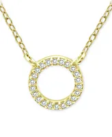 Giani Bernini Cubic Zirconia Mini-Circle 16" Pendant Necklace, Created for Macy's