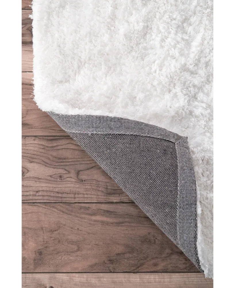 nuLoom Maginifique Shag WICL1A White 3' x 5' Area Rug