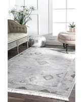 nuLoom Maida DCRS01A Silver 6' x 9' Area Rug