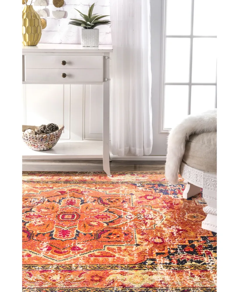 nuLoom Mackenzie KKCB10B Orange 2'6" x 6' Runner Rug