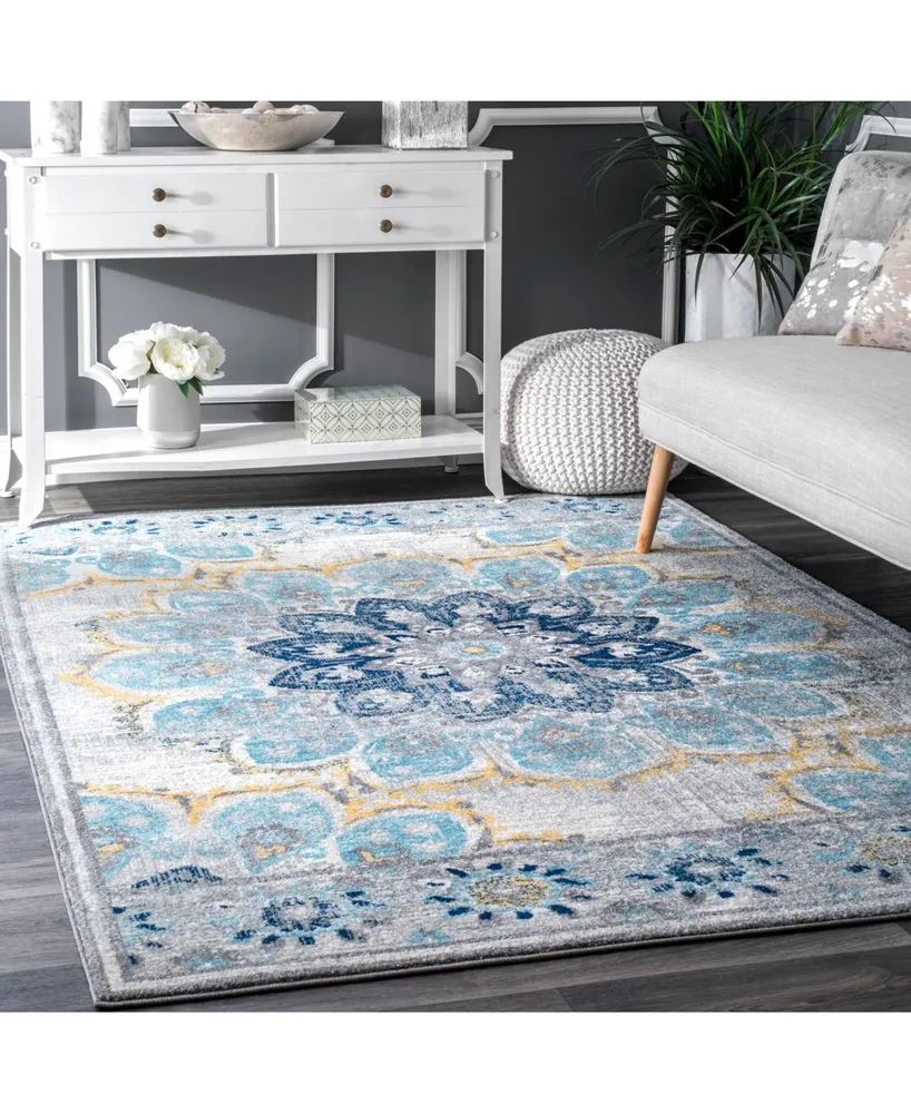 nuLoom Kiyoko RZBD59C Blue 3' x 5' Area Rug