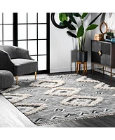 nuLoom Savannah SPMO01A Black 8' x 11' Area Rug