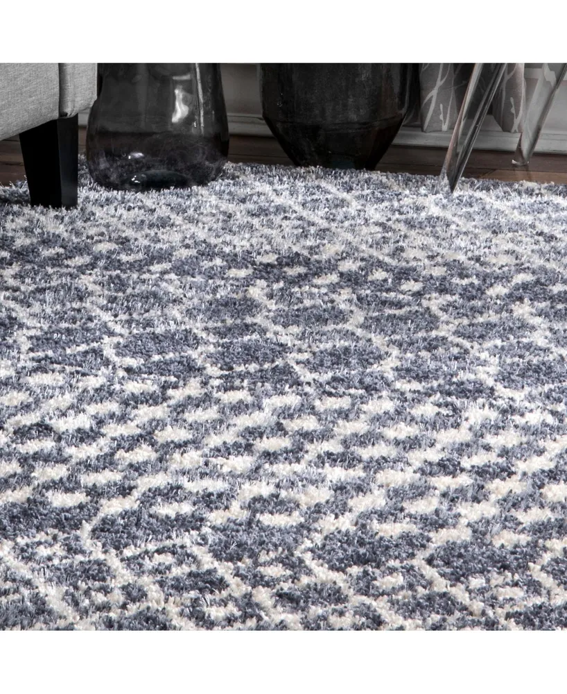 nuLoom Barbara GROC01B Gray 5'3" x 7'7" Area Rug