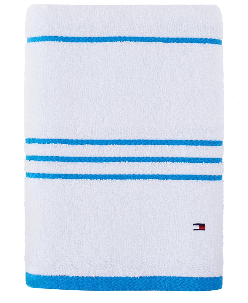 Tommy Hilfiger Home Modern American Stripe Cotton Bath Towel, 30" x 54"