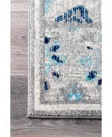 nuLoom Kiyoko RZBD59C Blue 6'7" x 9' Area Rug