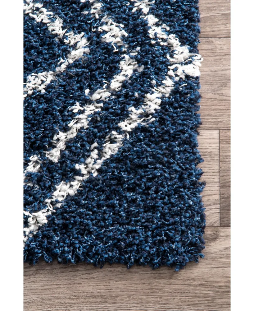 nuLoom Iola OZSG18C Blue 6'7" x 9' Area Rug