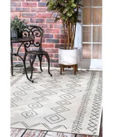 nuLoom Serna OWDN23A Ivory 6'3" x 9'2" Outdoor Area Rug