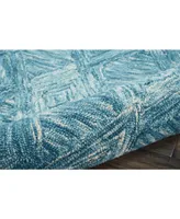 Nourison Home Interlock LNK01 Aquamarine 2'3" x 7'6" Runner Rug