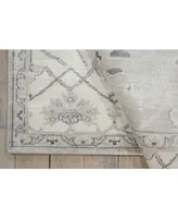 Nourison Home Aldora ALD01 Silver 5'6" x 8' Area Rug