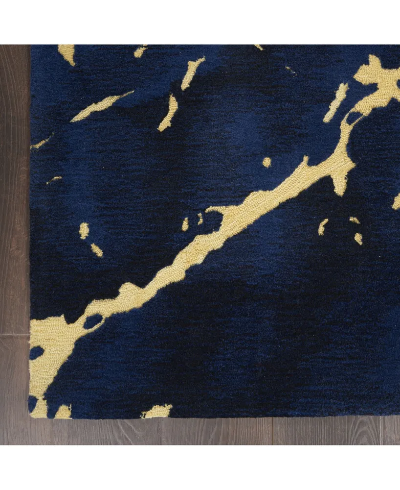 Nourison Home Symmetry SMM09 Navy 5'3" x 7'9" Area Rug