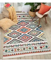 Nourison Home Navajo NAV06 White 5'3" x 7'6" Area Rug