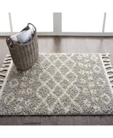 Closeout Nourison Home Moroccan Shag Mrs02 Silver Rug