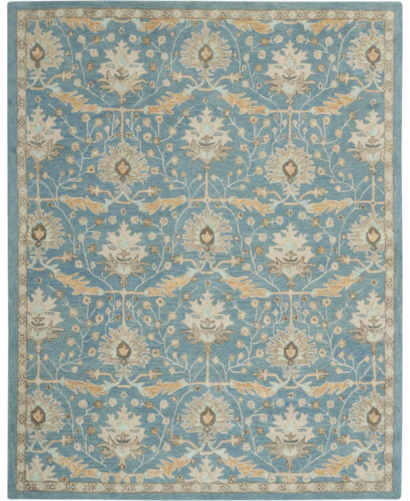 Nourison Home Jazmine JAZ02 Blue 7'9" x 9'9" Area Rug