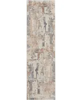 Nourison Home Rustic Textures RUS06 Beige and Gray 2'2" x 7'6" Runner Rug