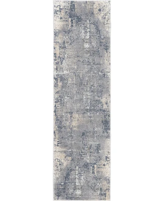 Nourison Home Rustic Textures RUS06 Gray and Beige 2'2" x 7'6" Runner Rug