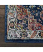 Nourison Home Ankara Global Anr11 Blue Multi Rug