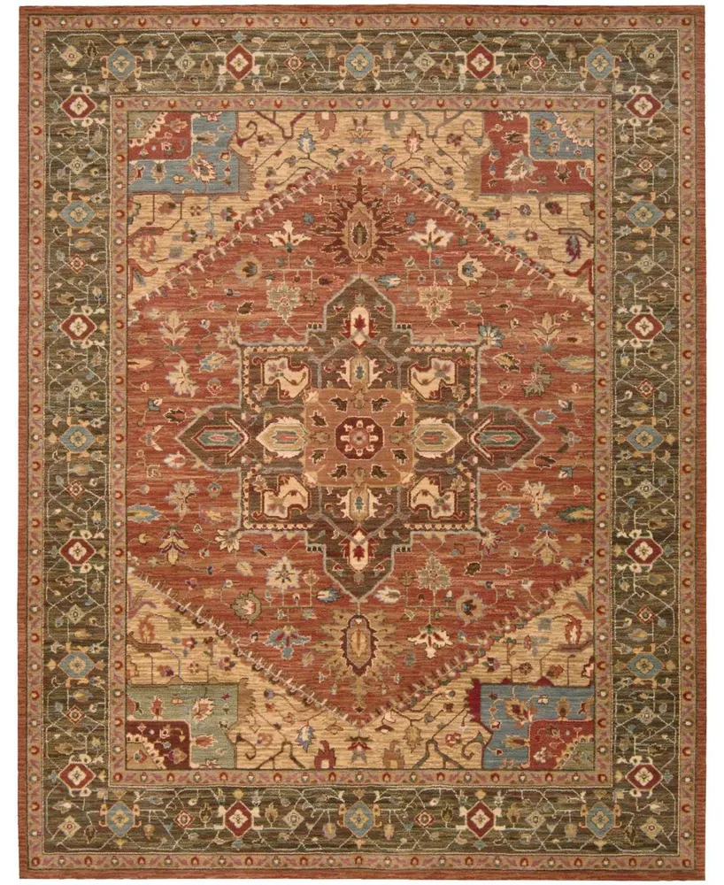 Nourison Home Living Treasures LI01 Rust 8'3" x 11'3" Area Rug