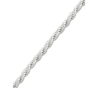 Giani Bernini Sterling Silver Necklace, 24" Diamond Cut Rope Chain