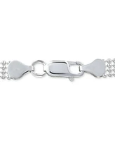 Giani Bernini Sterling Silver Bracelet Four Row Bead Chain