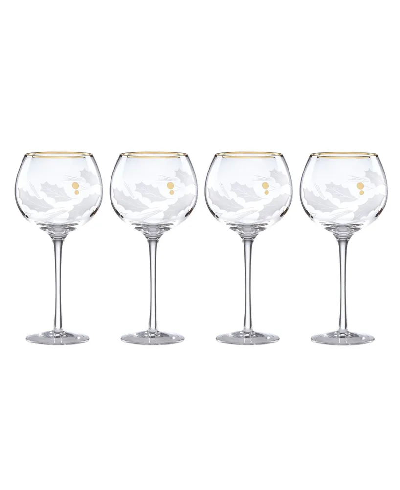 Lenox Holiday Gold 4 Piece Balloon Glass Set