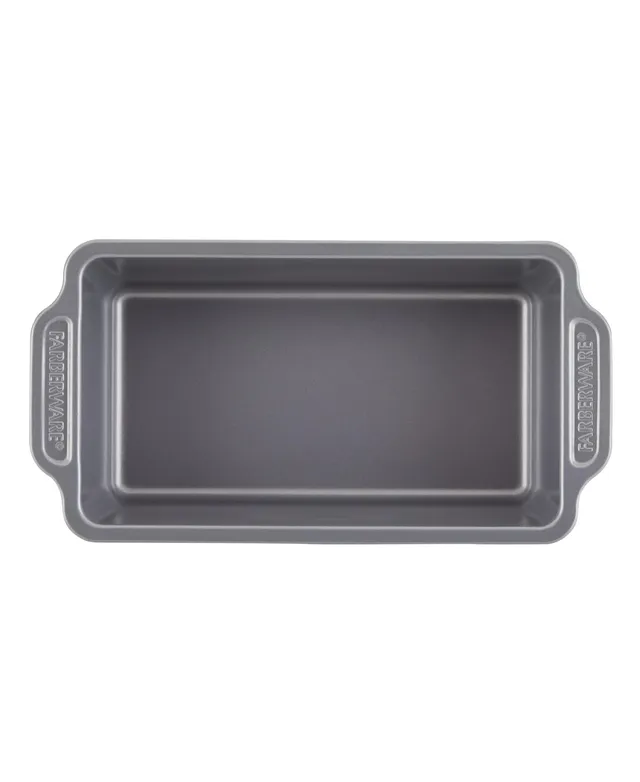 Farberware GoldenBake Bakeware Nonstick Rectangular Cake Pan with Lid, 9-Inch x 13-Inch, Gray