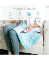 Pure Enrichment PureRelief Luxe Micromink Heating Pad - Aqua Paint