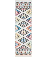 Nourison Home Navajo NAV06 White 2'2" x 7'9" Runner Rug