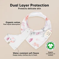 KeaBabies 8pk Organic Baby Bandana Bibs, Drool Bibs for Boy, Girl, Infant