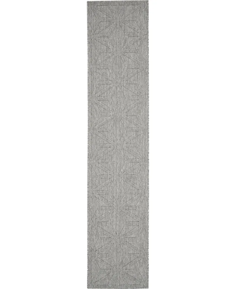 Nourison Home Cozumel CZM01 Silver 2'2" x 10' Runner Rug