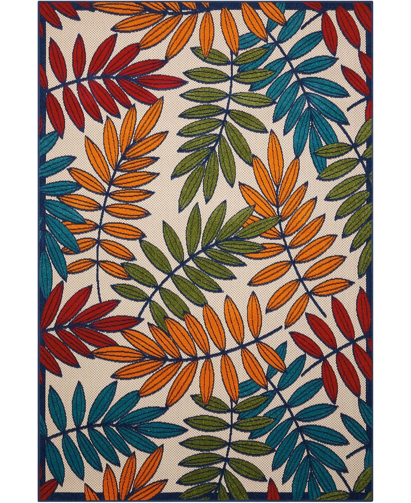 Nourison Home Aloha ALH18 Multi 6' x 9' Outdoor Area Rug
