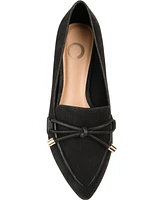 Journee Collection Women's Muriel Bow Detail Pointed Toe Flats