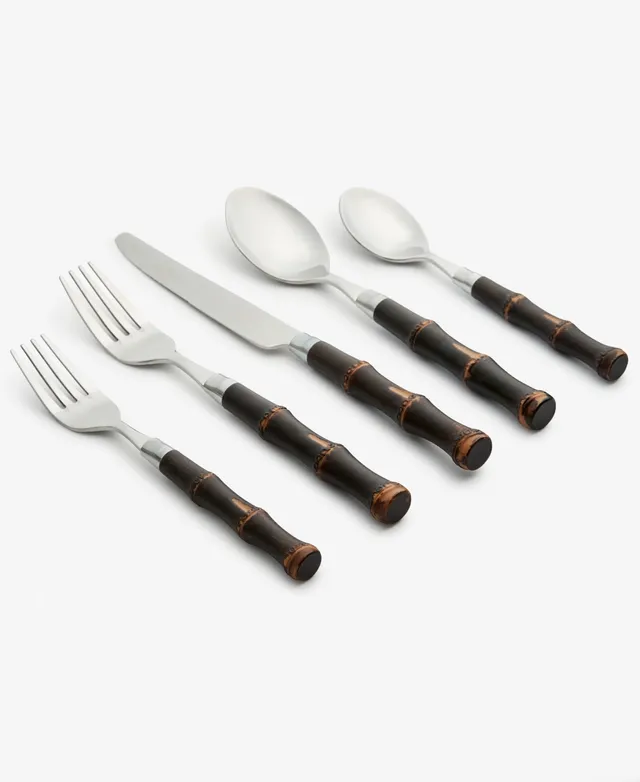 Cambridge Silversmiths Beacon Black Satin 20-Piece Flatware Set, Service  for 4 - Macy's