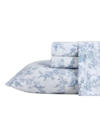 Laura Ashley Vanessa Cotton Flannel Sheet Set