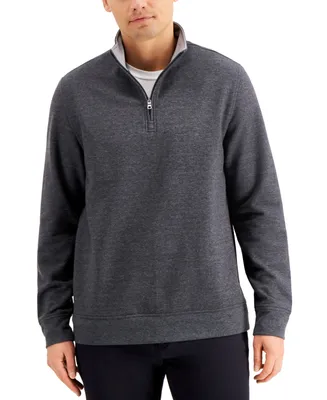 Club Room Men's Stretch Quarter-Zip Fleece Sweatshirt, Created for Macy's