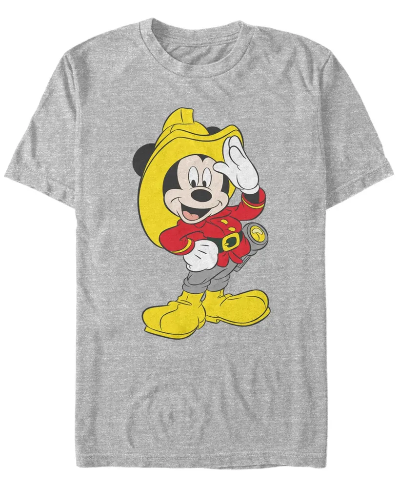 Fifth Sun Men's Mickey Firefighter Short Sleeve T-Shirt