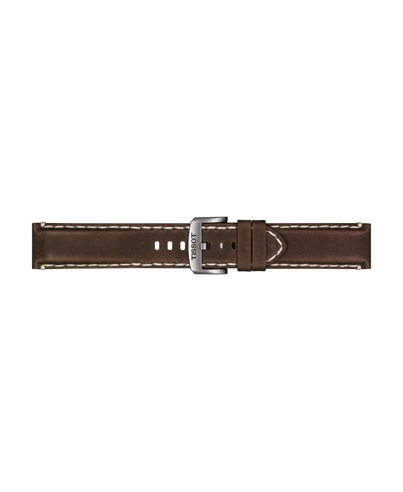 Tissot Men's Swiss T-Sport Supersport Chrono Brown Leather Strap Watch 46mm