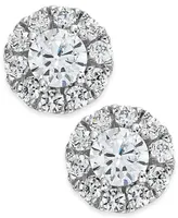 Diamond Halo Stud Earrings 14k White Gold (3/4 ct. t.w.)