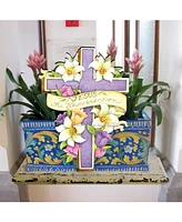 Designocracy by Susan Winget Easter Cross He is Risen Wall and Door Decor