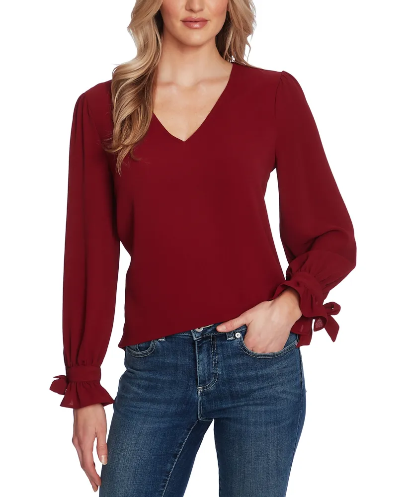 Women's Solid Long Sleeve Scoop Neck Top 